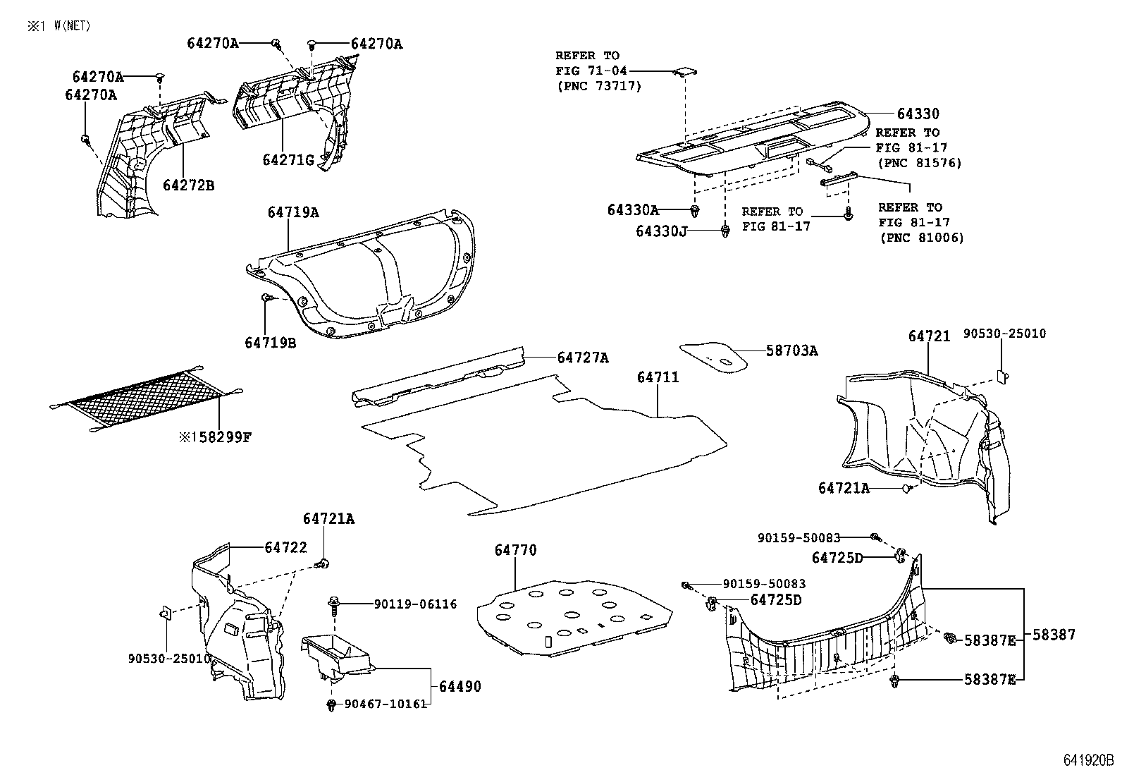 Toyota 58387-33090 PLATE, REAR FLOOR FINISH