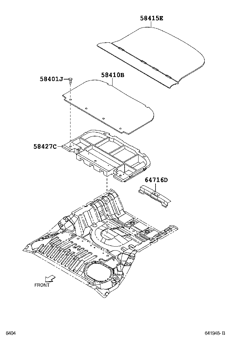 58427-B1020 SPACER, REAR FLOOR BOARD product image