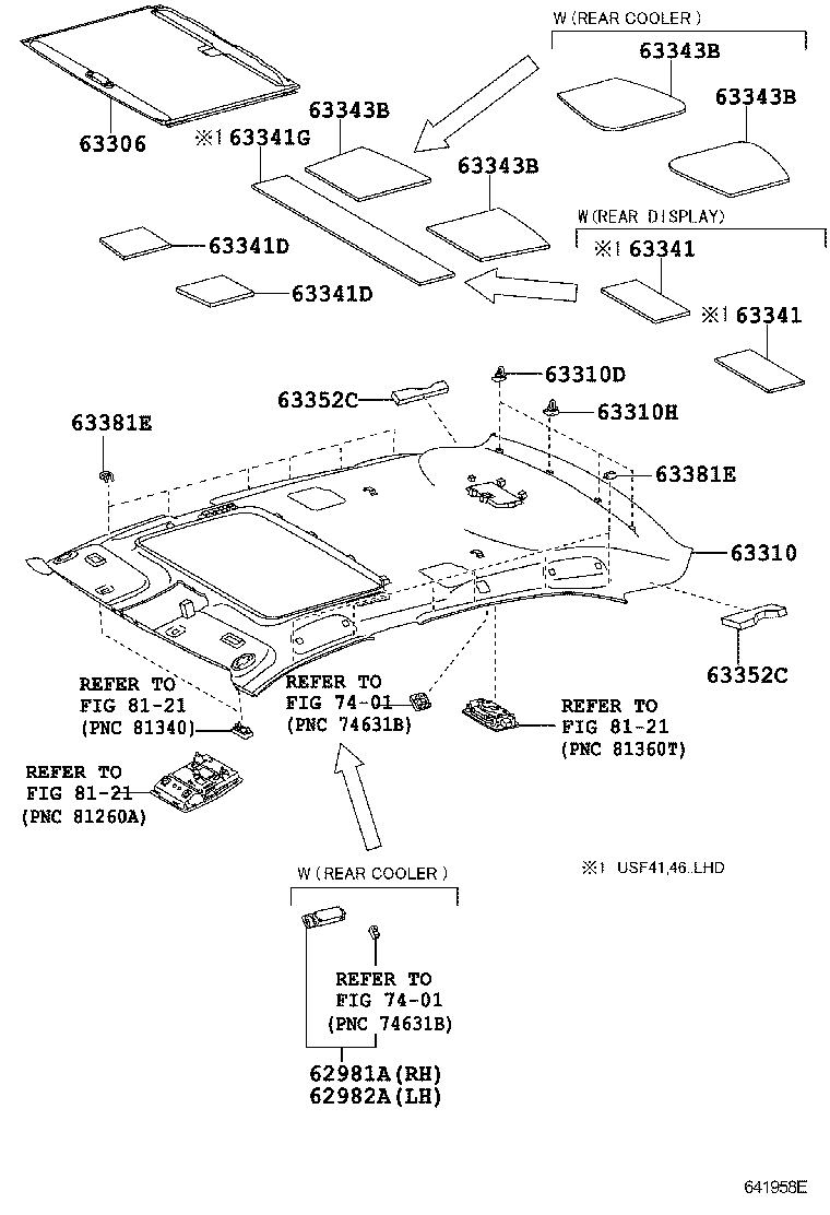 63352-50110 PAD, ROOF HEADLINING, END product image