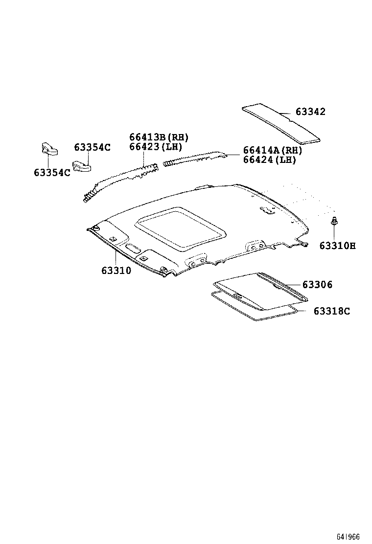 63341-52210 PAD, ROOF SILENCER, NO.1 product image