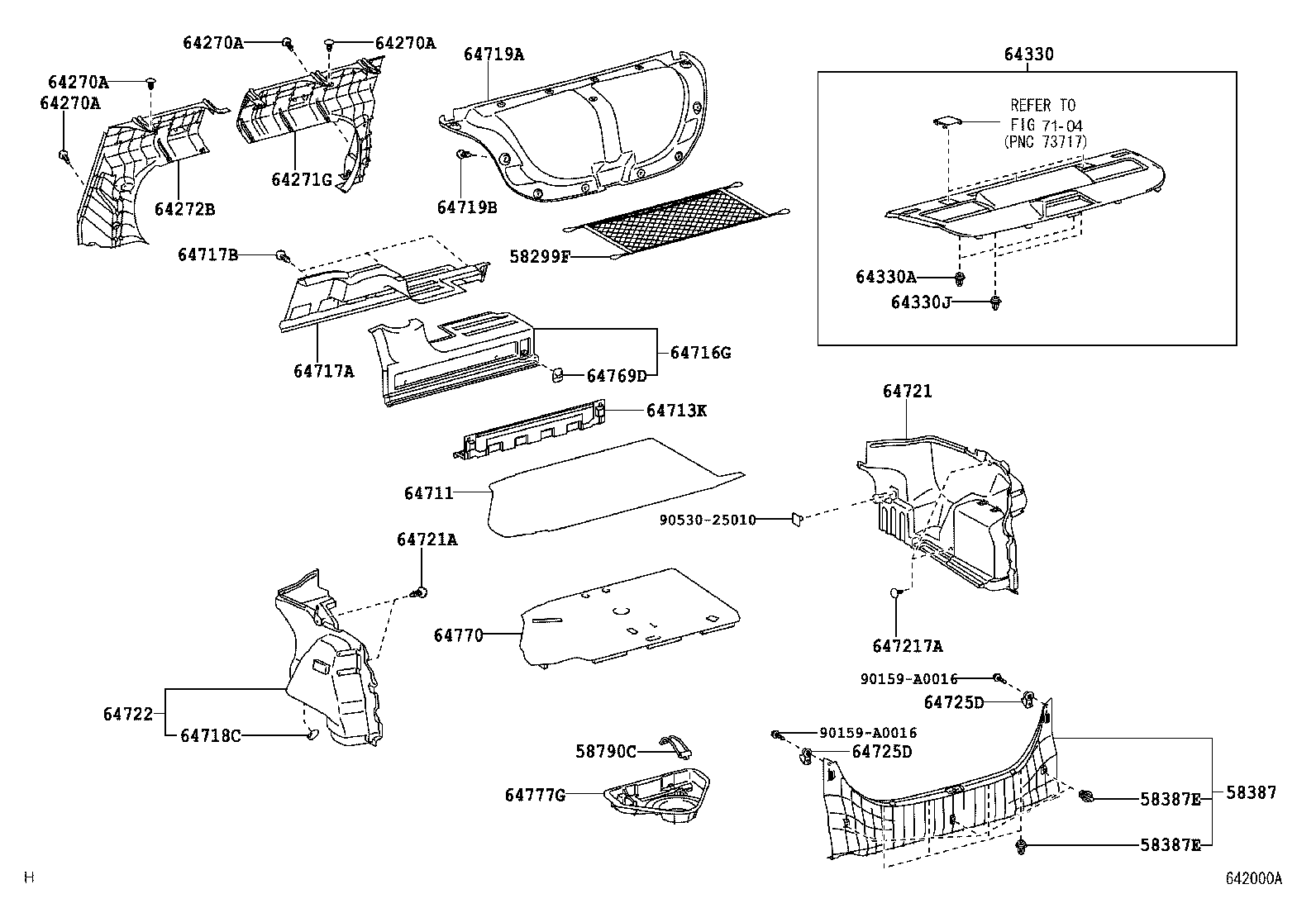 Toyota 64330-06580-B0 PANEL ASSY, PACKAGE TRAY TRIM