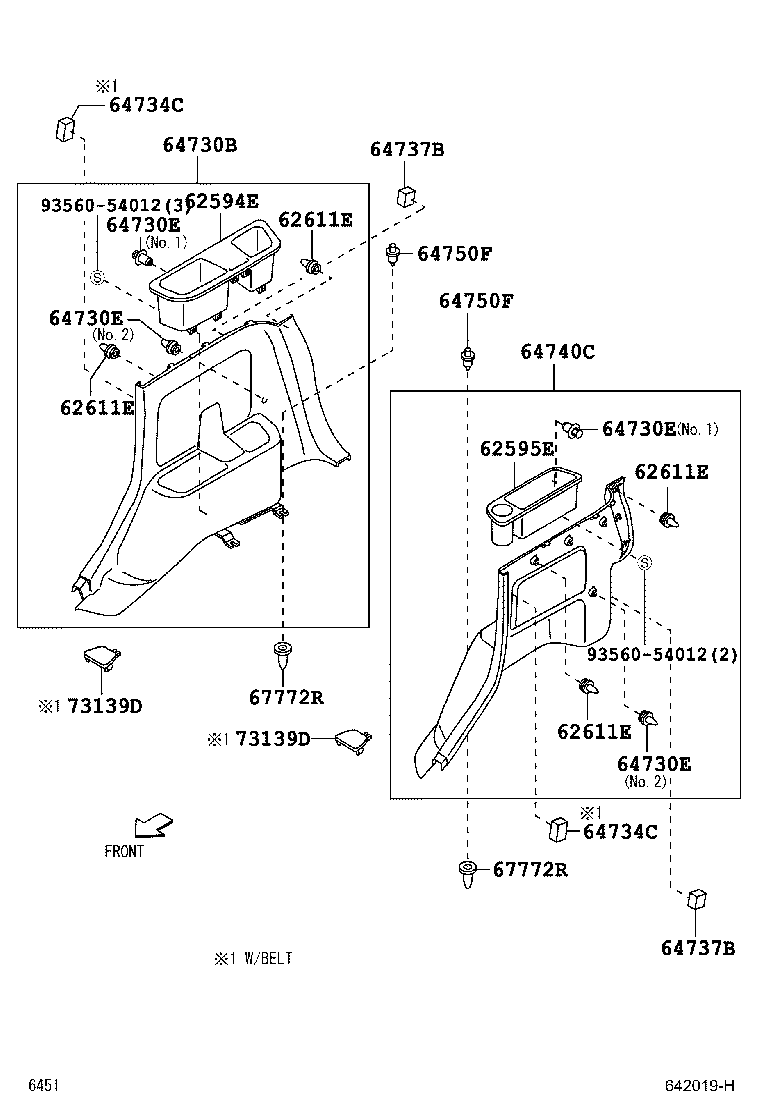 62333-BZ100 TRIM, REAR DOOR OPENING, RH product image