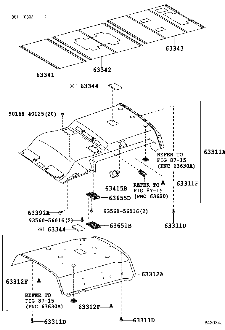 63343-26090 PAD, ROOF SILENCER, NO.3 product image