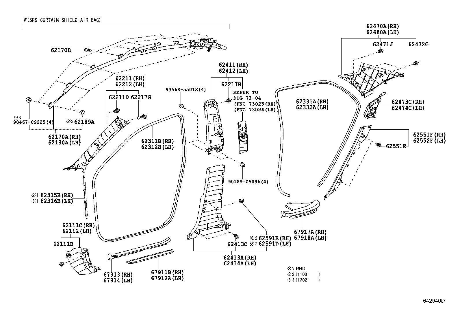 62217-52060 CLIP, FRONT PILLAR GARNISH product image