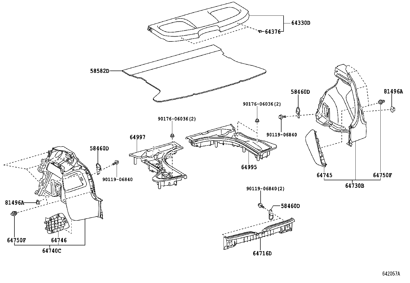 64997-12080 BOX, DECK FLOOR, LH product image