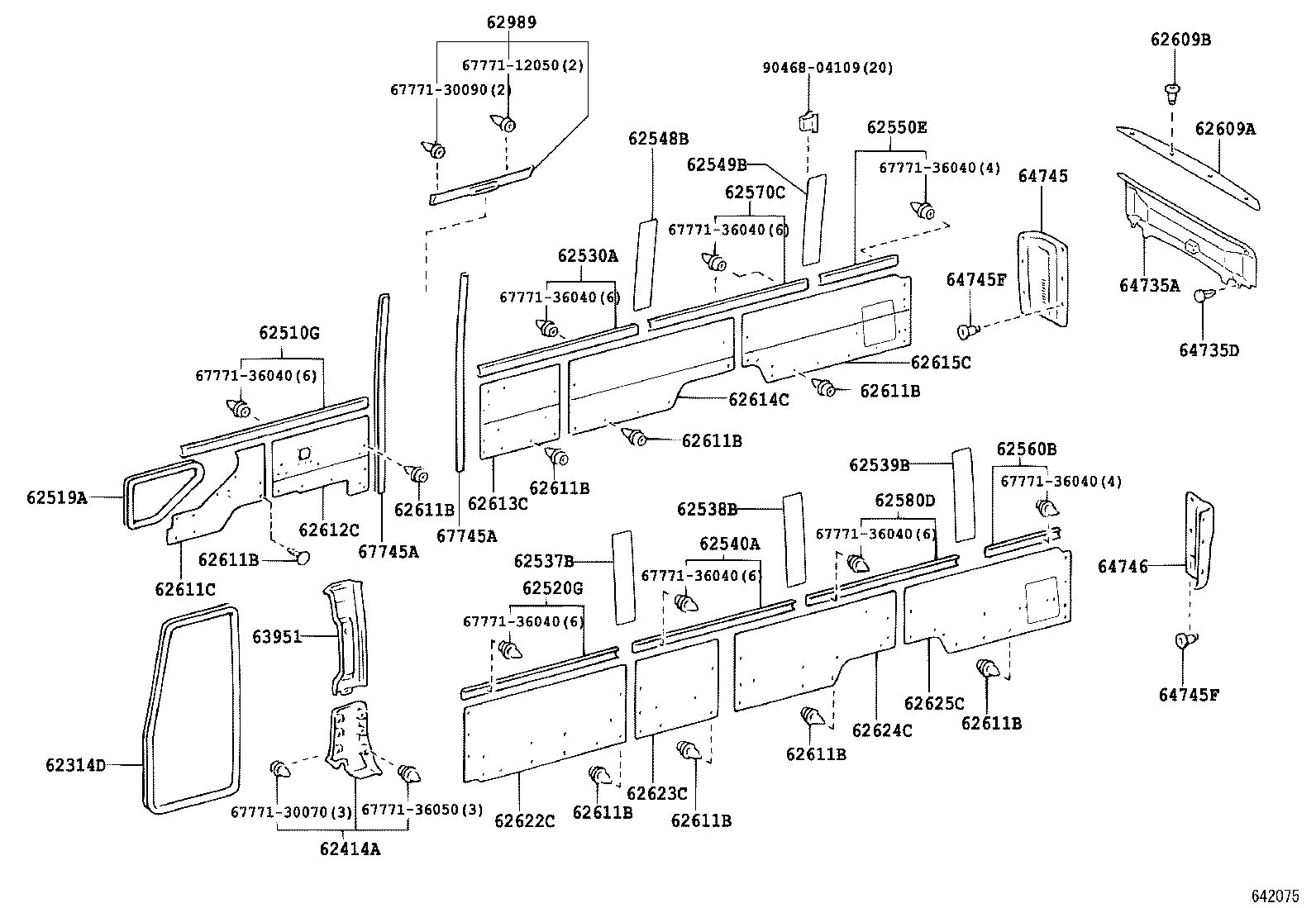 64746-36070-A0 COVER, REAR COMBINATION LAMP SERVICE, LH product image