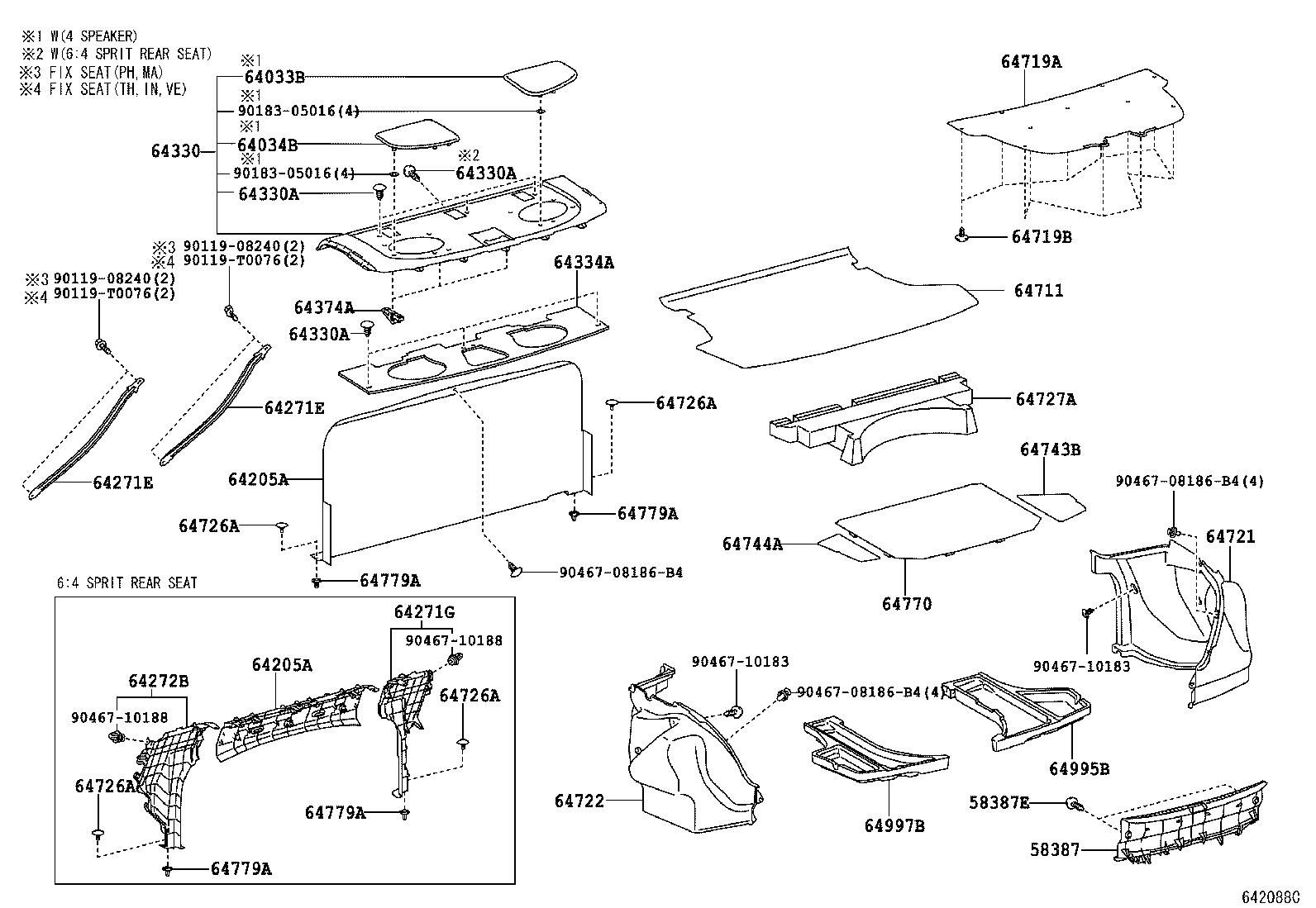 64271-0D020 BOARD, ROOM PARTITION, RH product image
