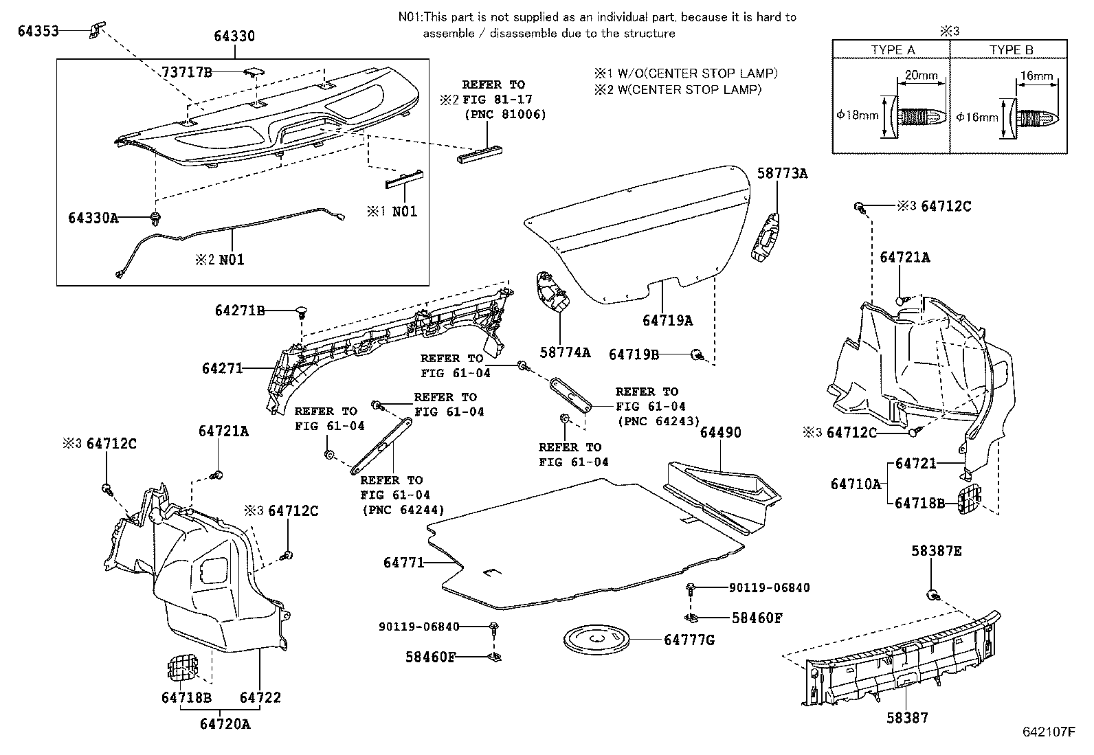64330-12A50-B1 PANEL ASSY, PACKAGE TRAY TRIM product image
