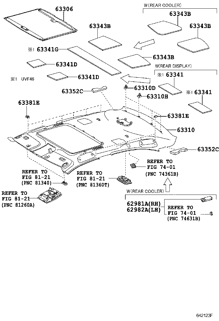 63650-50271-B0 BOX ASSY, ROOF CONSOLE product image
