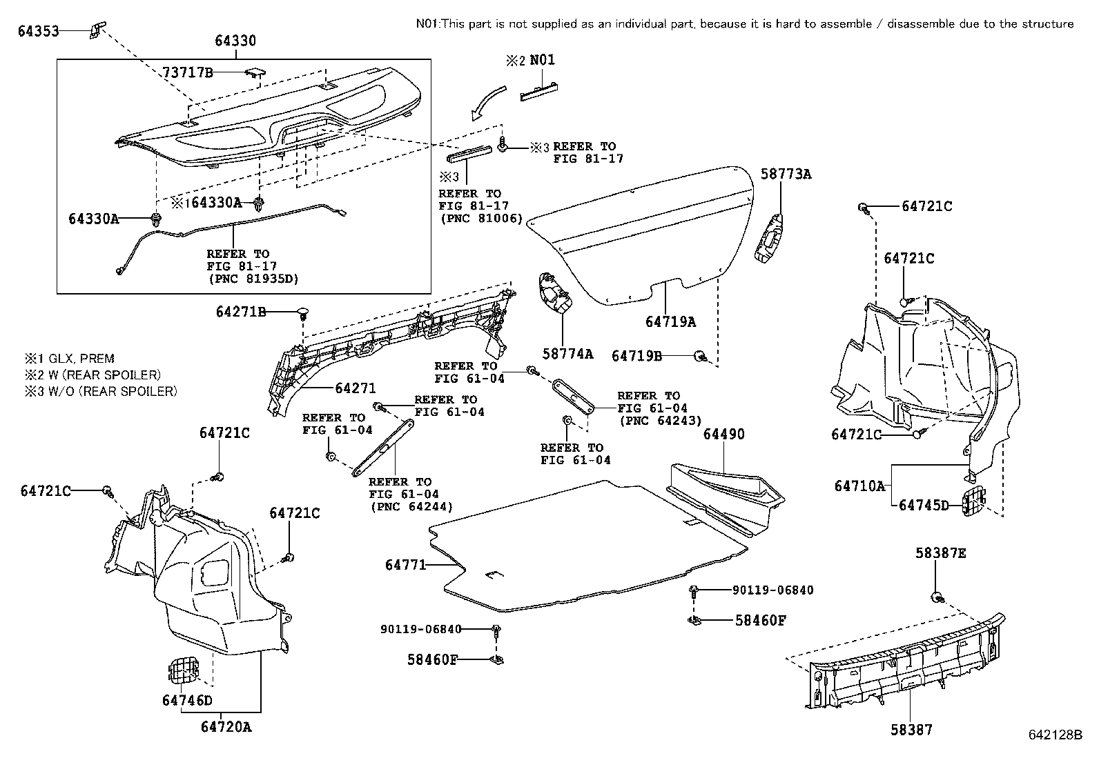 58773-02080 COVER, LUGGAGE COMPARTMENT SIDE, RH product image