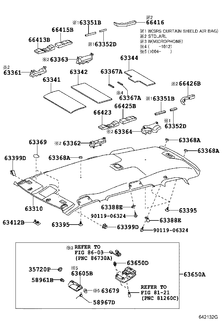63361-48060 SUPPORT, ROOF HEADLINING, NO.1 product image