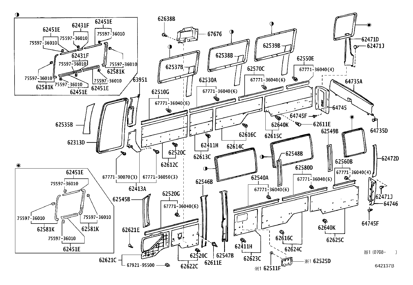 62080-36041 BOARD, SIDE TRIM NO.5, LH product image
