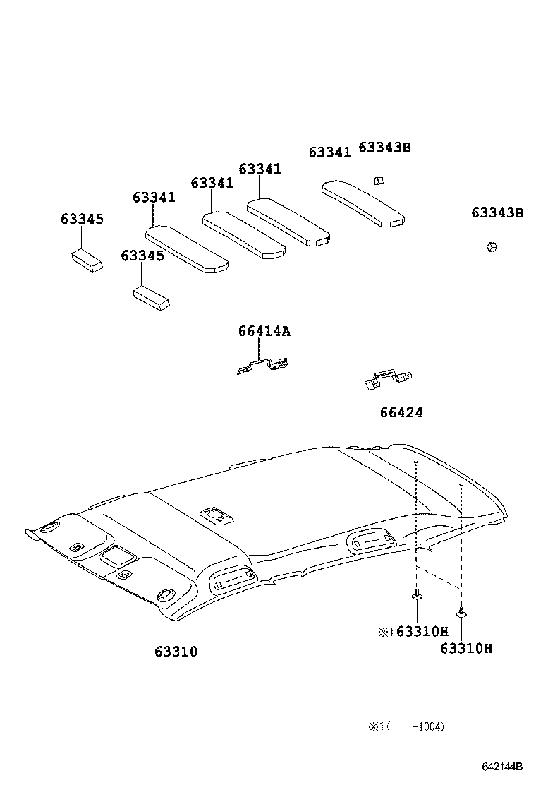 63341-52190 PAD, ROOF SILENCER, NO.1 product image