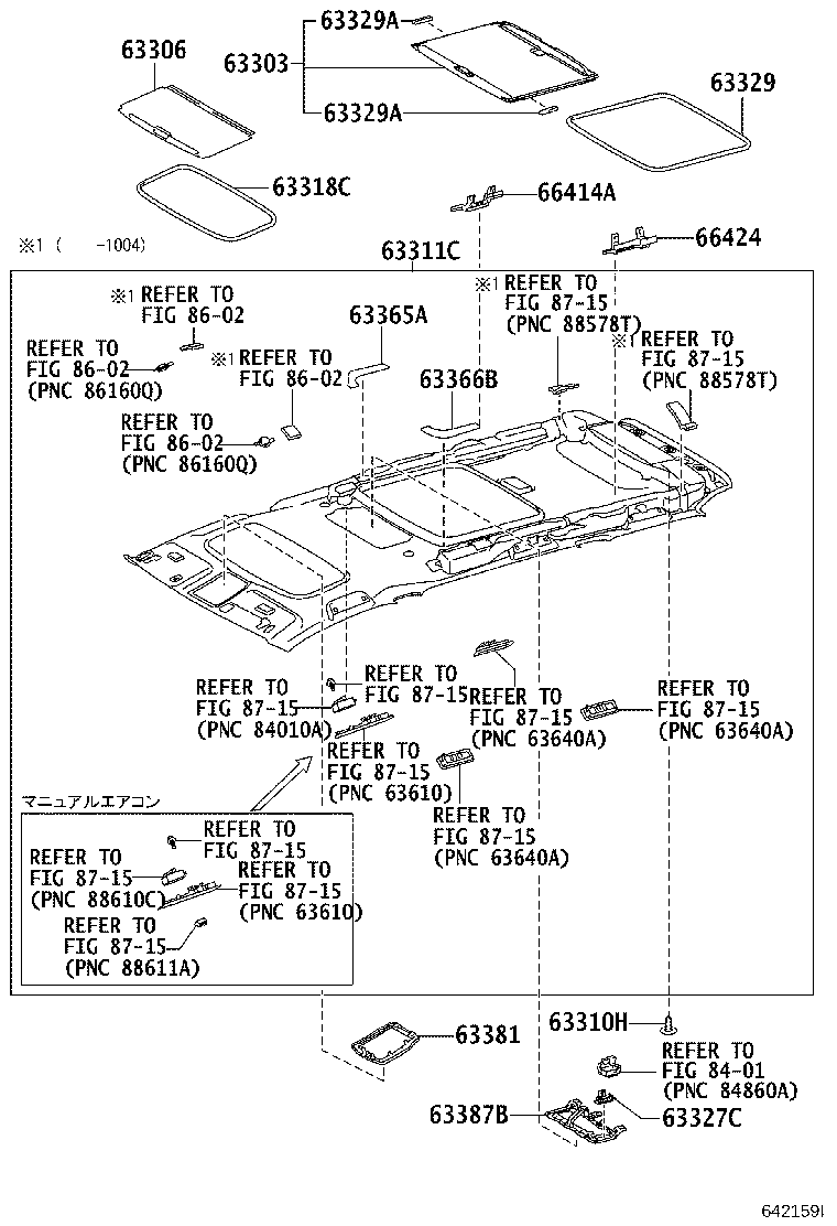 62309-28080-B0 HEADLINING, ROOF product image