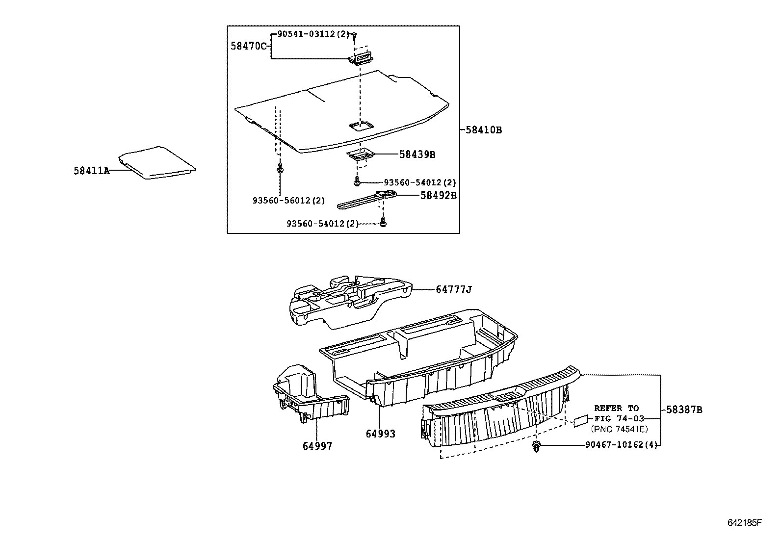 58492-72010 HOOK, DECK BOARD LOCK product image