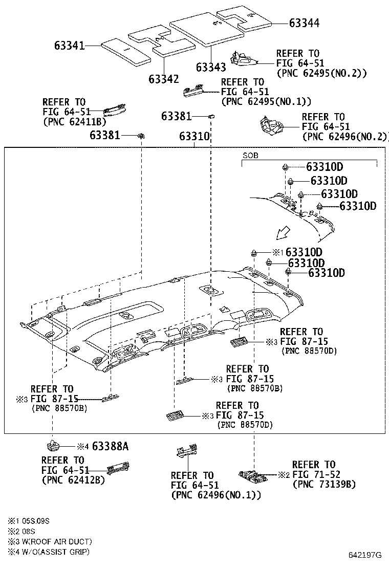 63345-60040 PAD, ROOF SILENCER, NO.4 product image