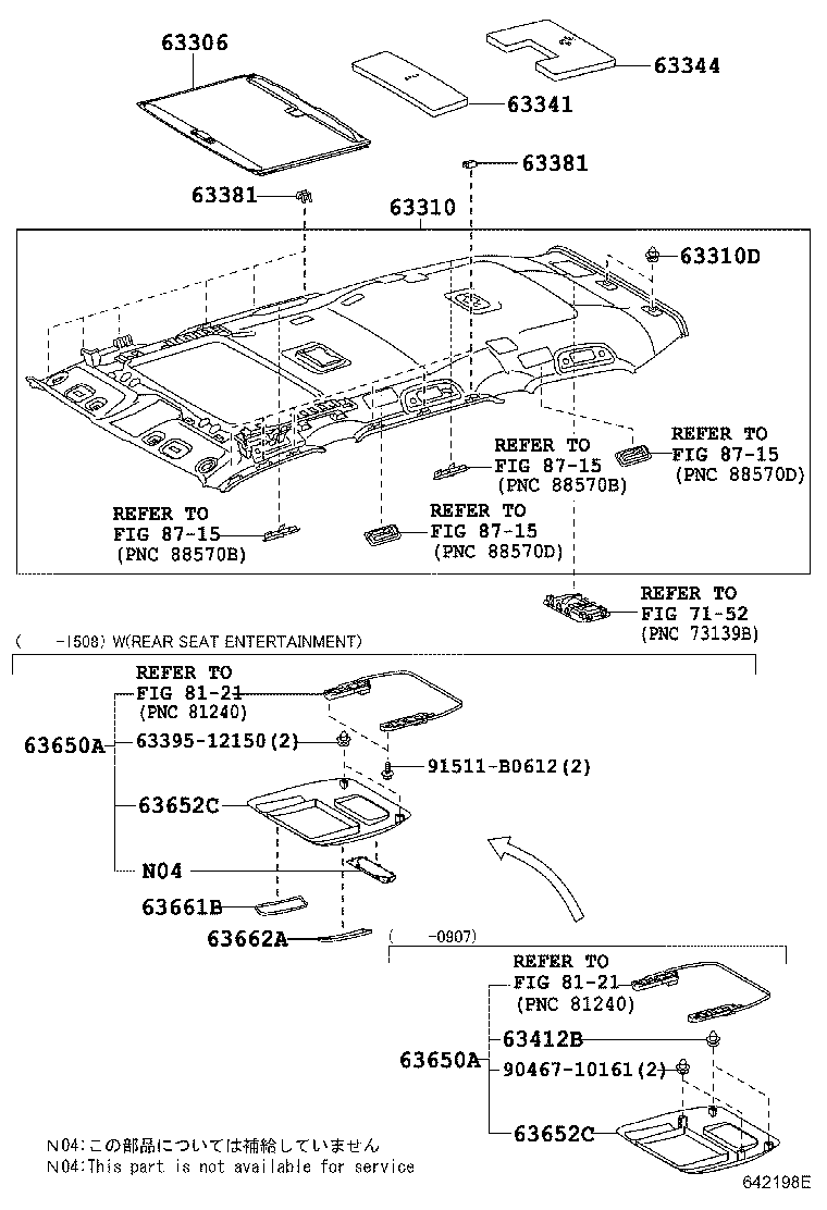 Toyota 63306-60150-A4 TRIM SUB-ASSY, SUNSHADE