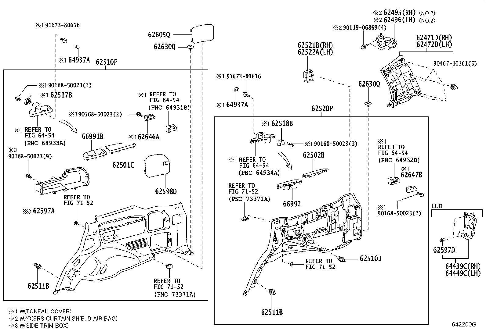 62412-60150 GARNISH, CENTER PILLAR, UPPER LH product image