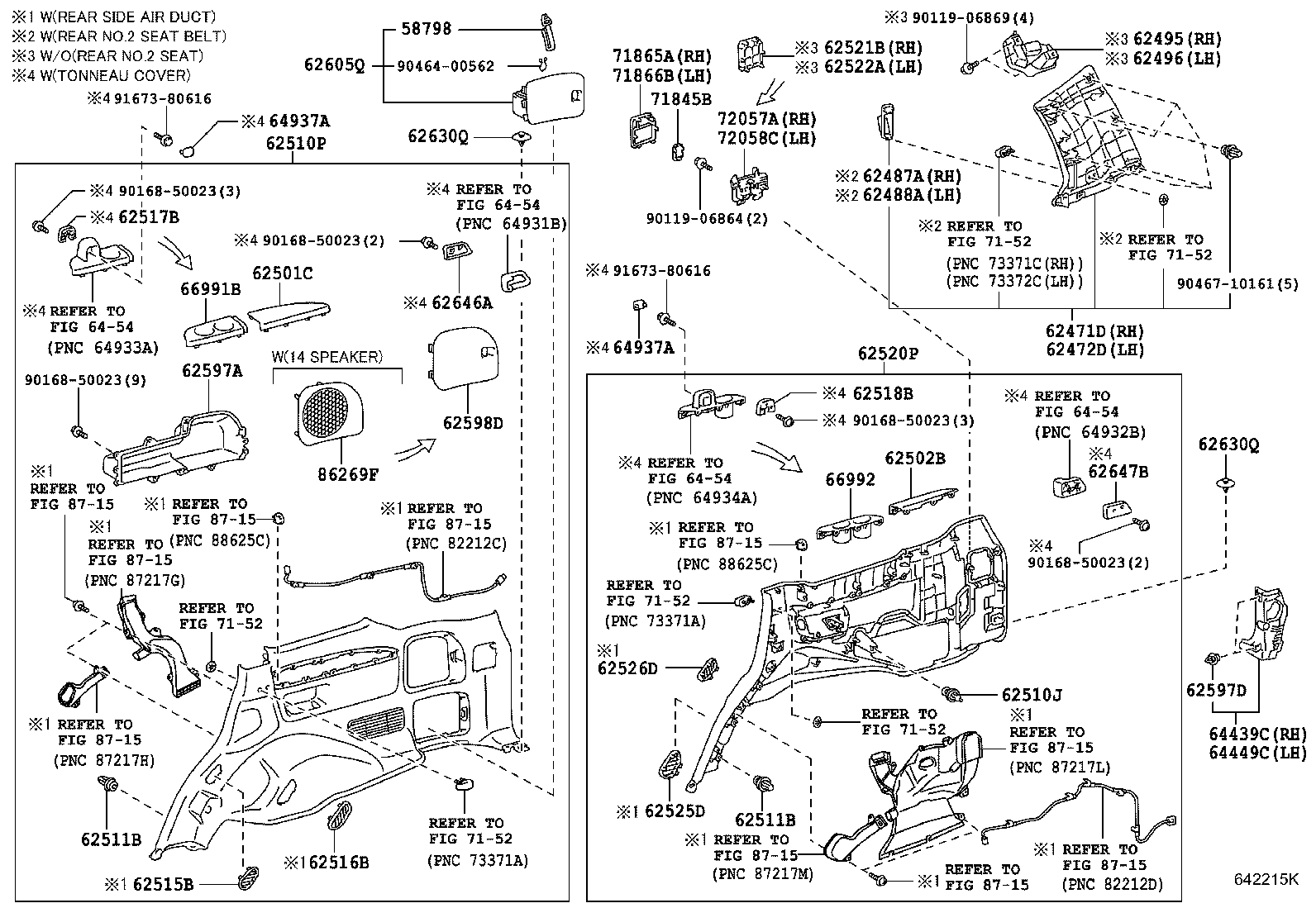62170-60090 AIR BAG ASSY, CURTAIN SHIELD, RH product image