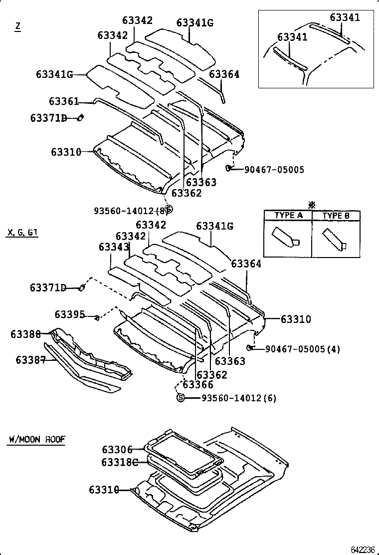 63346-94700 PAD, ROOF SILENCER, NO.6 product image