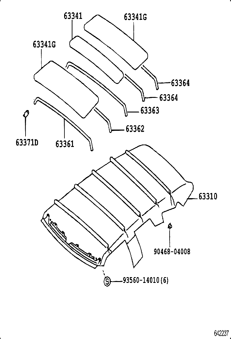 63346-94700 PAD, ROOF SILENCER, NO.6 product image