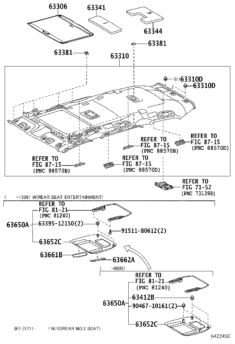 Toyota 63306-60160-C0 TRIM SUB-ASSY, SUNSHADE