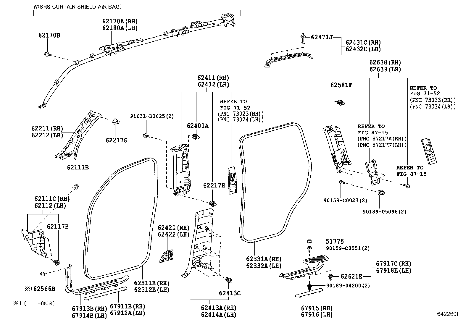 62210-60280-A0 GARNISH, FRONT PILLAR, RH product image