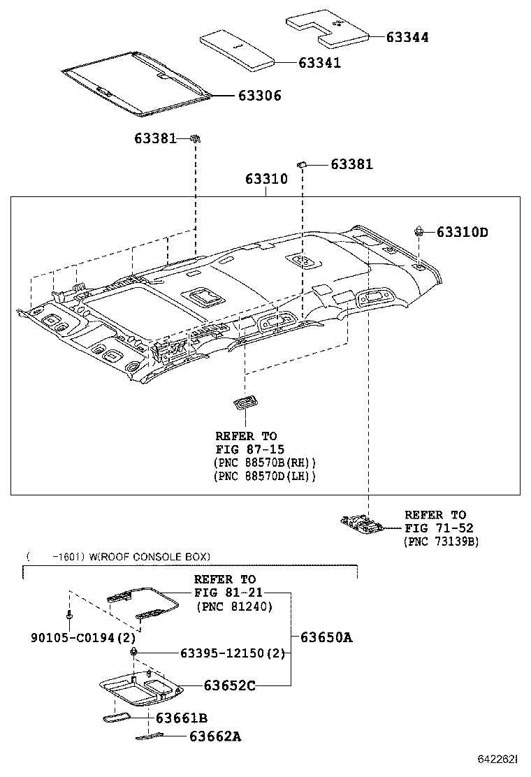 63306-60250-A3 TRIM SUB-ASSY, SUNSHADE product image