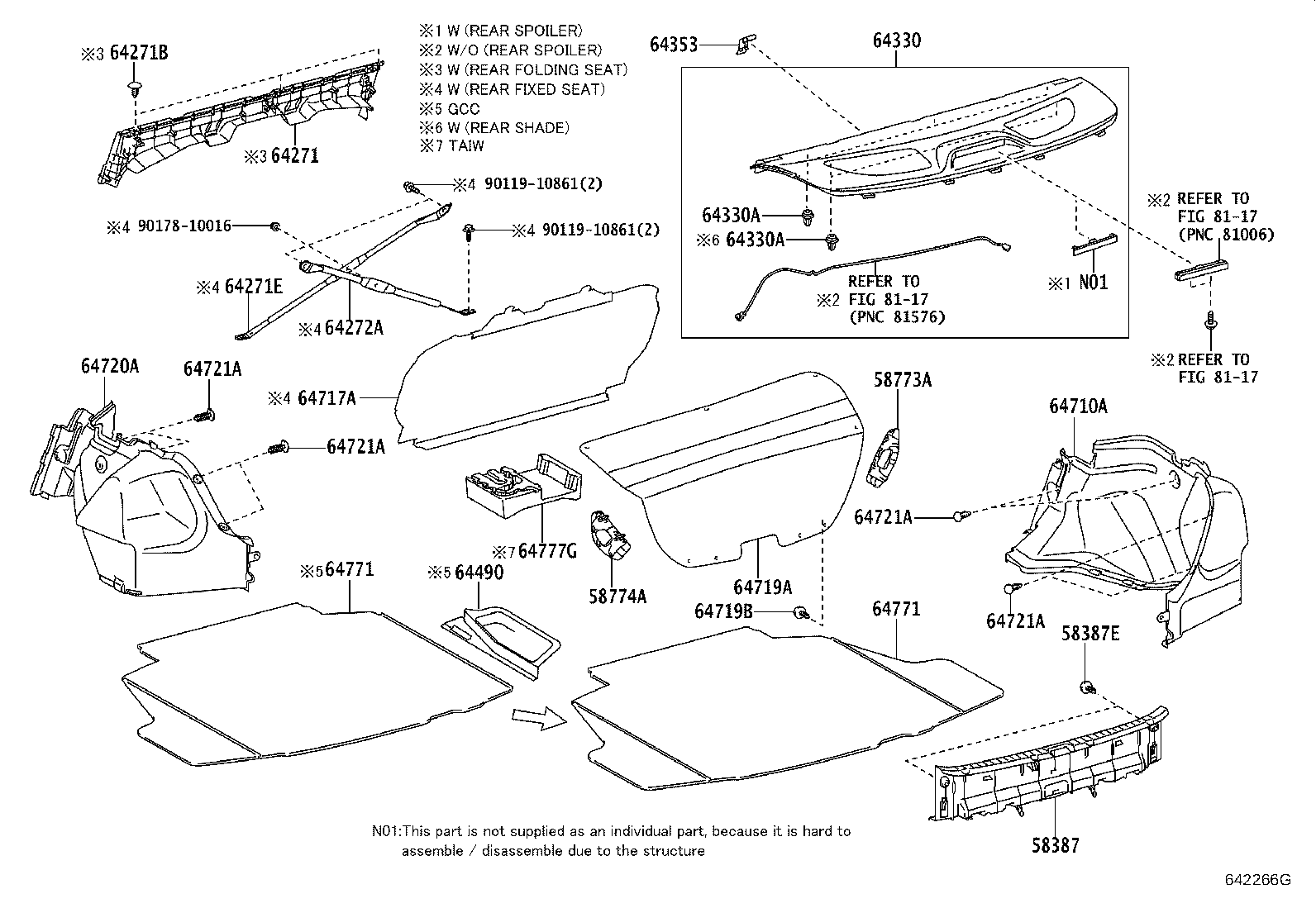64241-02130 PANEL, ROOM PARTITION product image