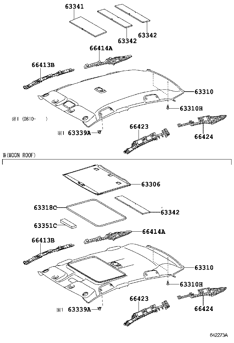 63341-0D010 PAD, ROOF SILENCER, NO.2 product image