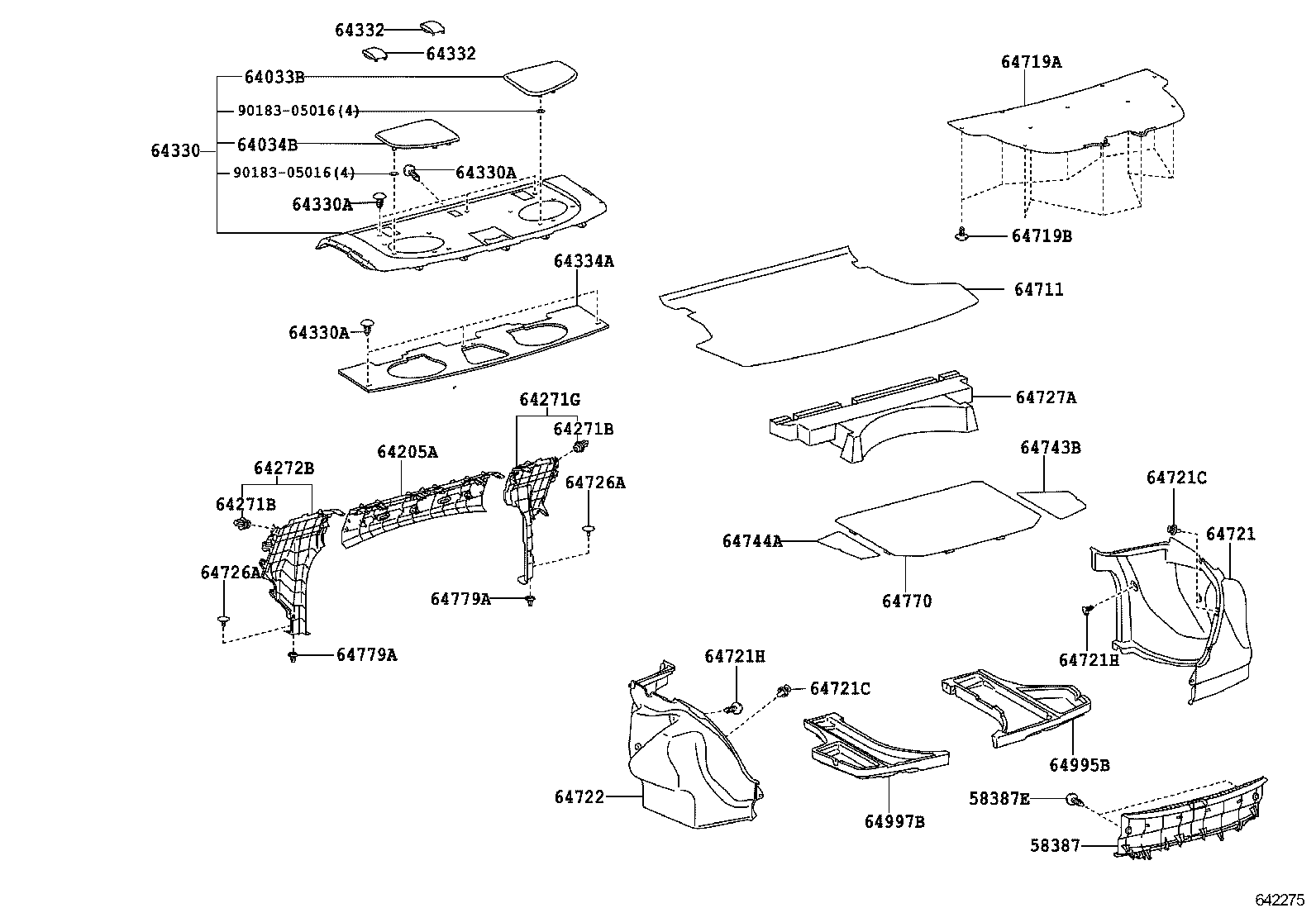 64334-0D060 PAD, PACKAGE TRAY TRIM product image