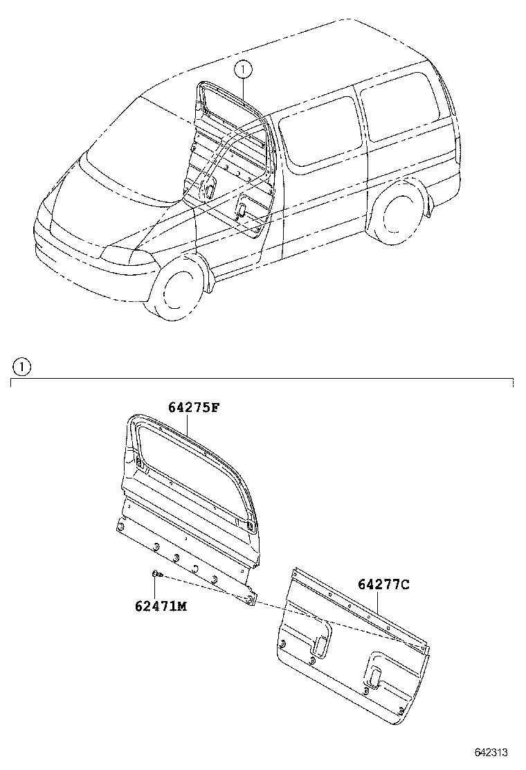 62597-26050 CLAMP, QUARTER TRIM product image