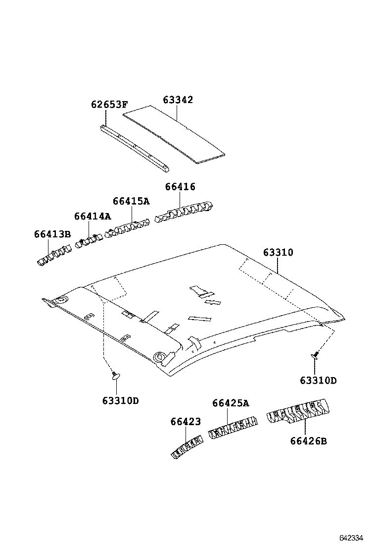66416-0K030 SPACER, SIDE RAIL, REAR NO.3 RH product image