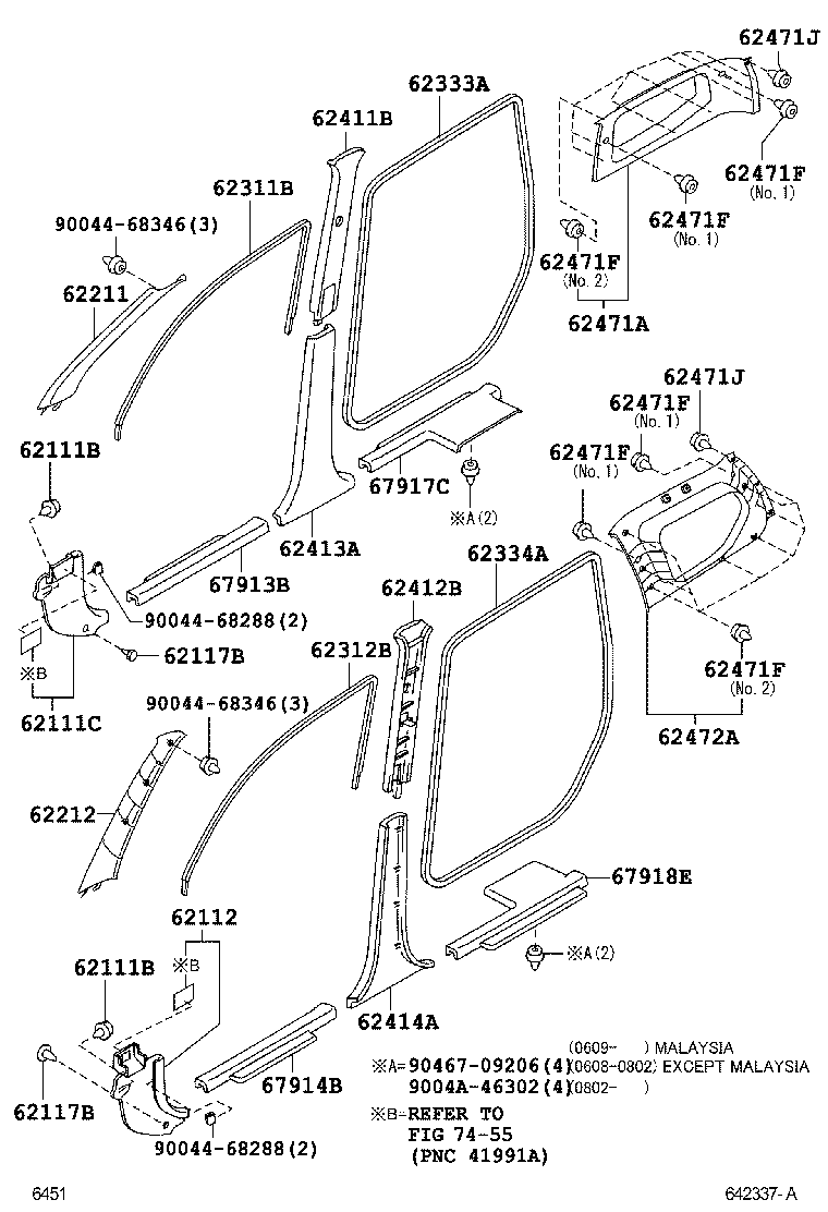 Thumbnail 2 for 62211-BZ010-B1