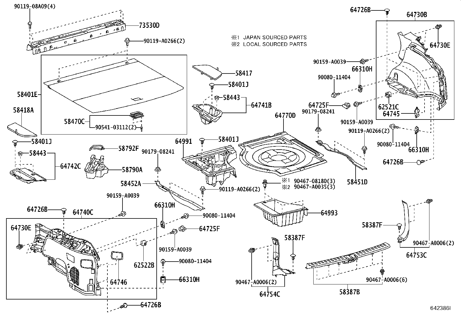 Toyota 58387-0E020-A0 PLATE, REAR FLOOR FINISH