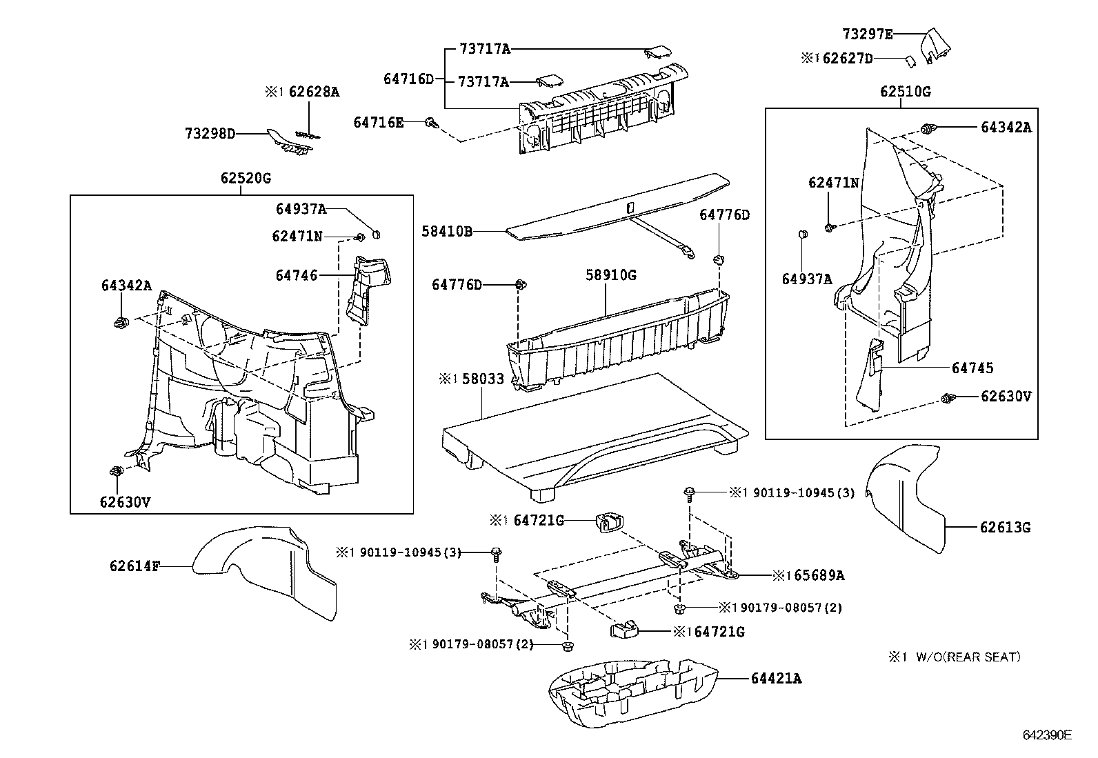 64421-74013 TRAY, LUGGAGE COMPARTMENT product image