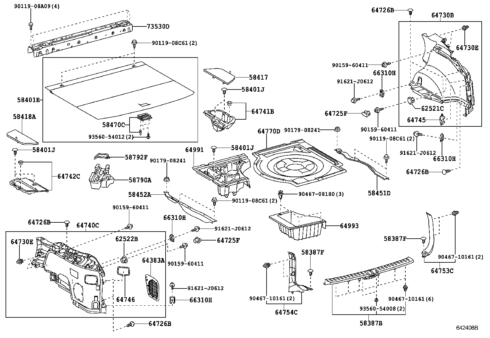Toyota 58387-48060-A0 PLATE, REAR FLOOR FINISH