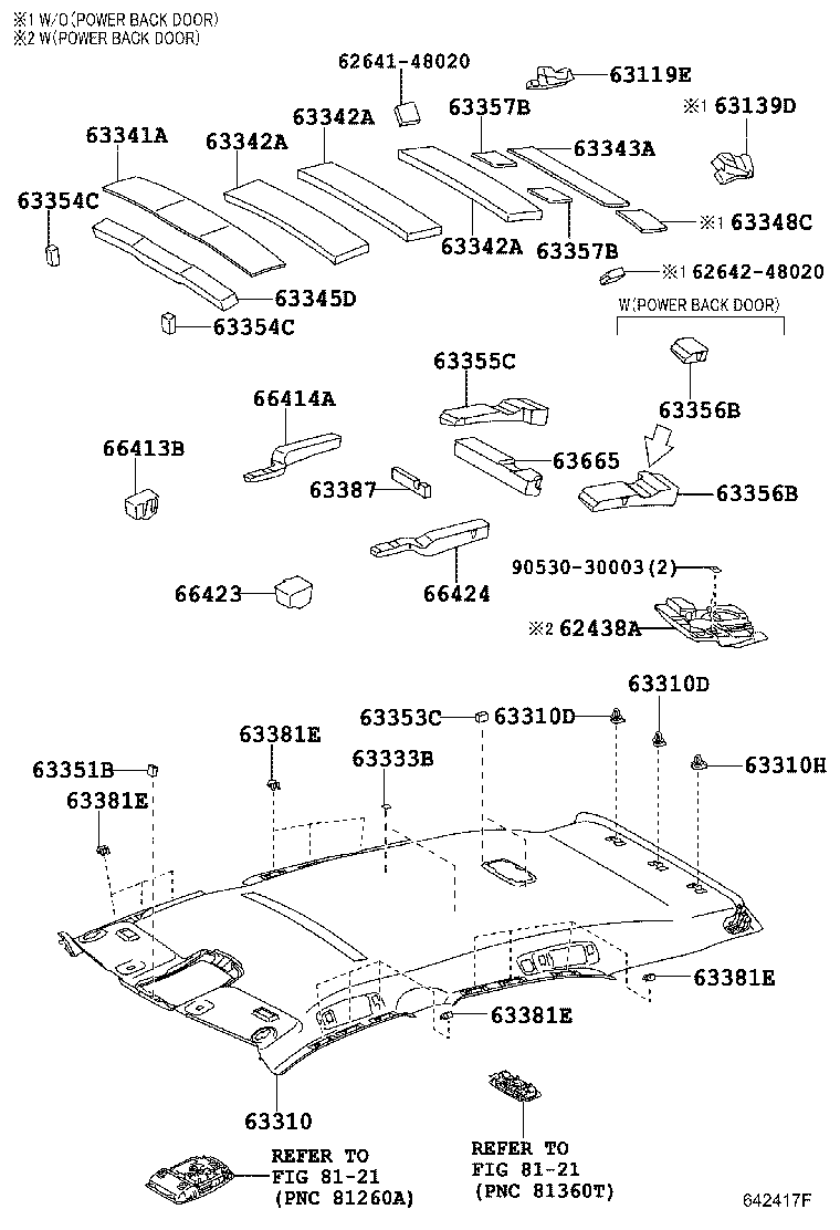 Toyota 63306-48150-C1 TRIM SUB-ASSY, SUNSHADE