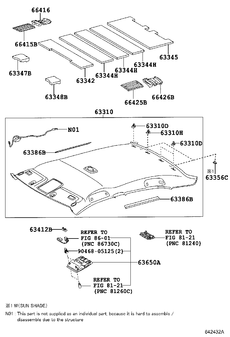 66415-33040 SPACER, SIDE RAIL, REAR NO.2 RH product image