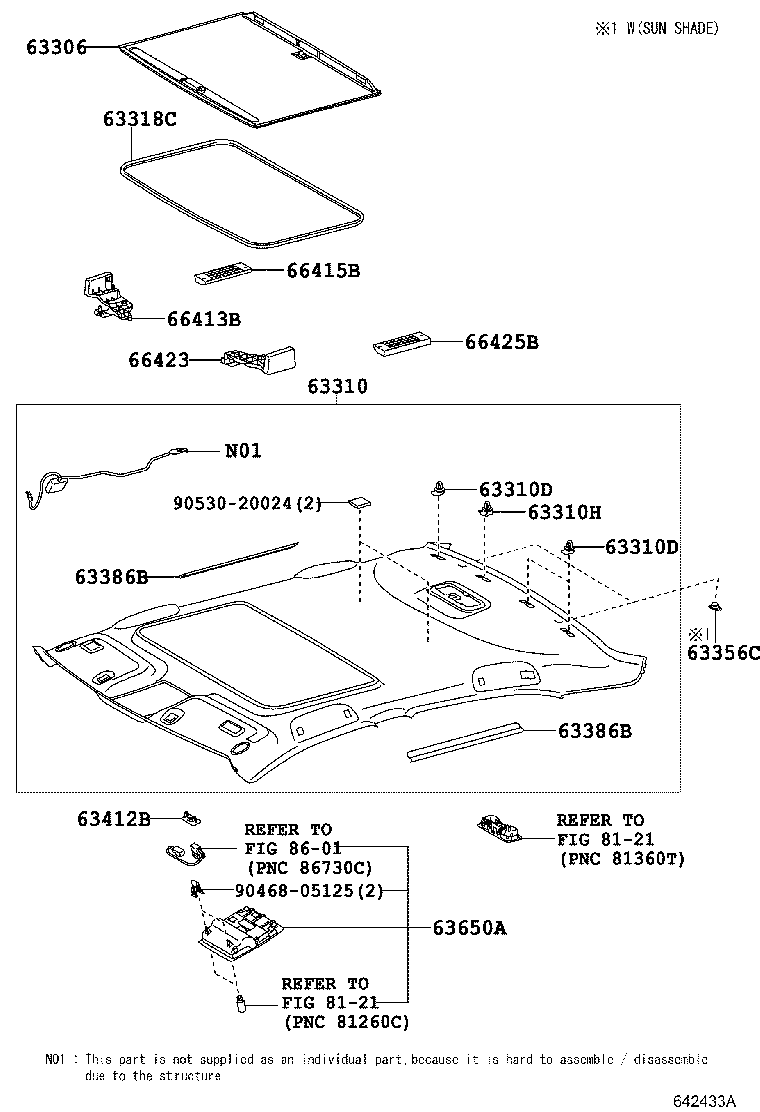 66415-33040 SPACER, SIDE RAIL, REAR NO.2 RH product image