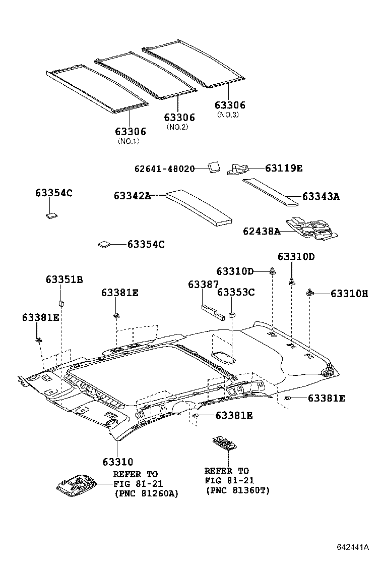 63665-48020 SPACER, ROOF HEADLINING product image