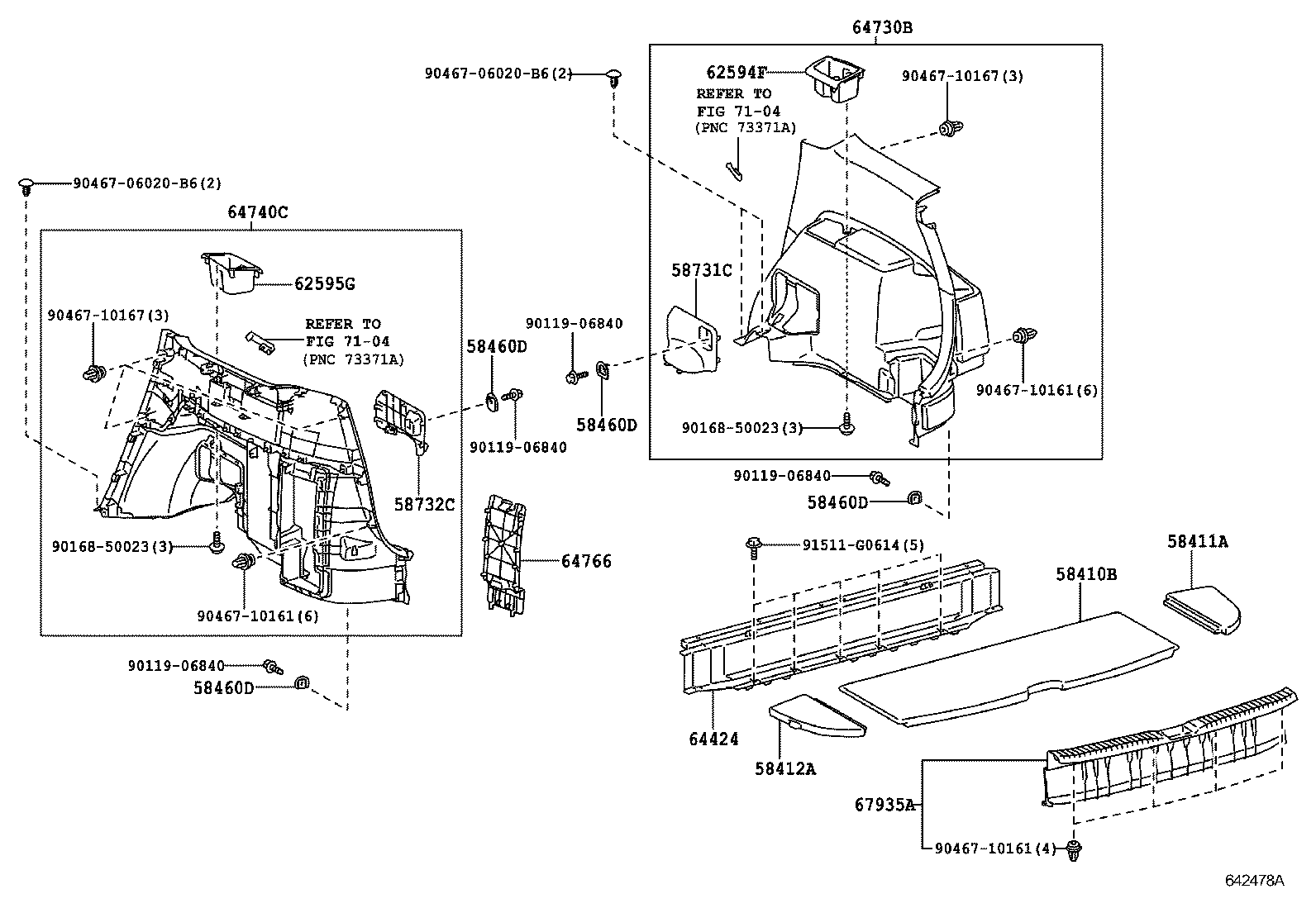 64740-0M040-B0 PANEL ASSY, DECK TRIM SIDE, LH product image