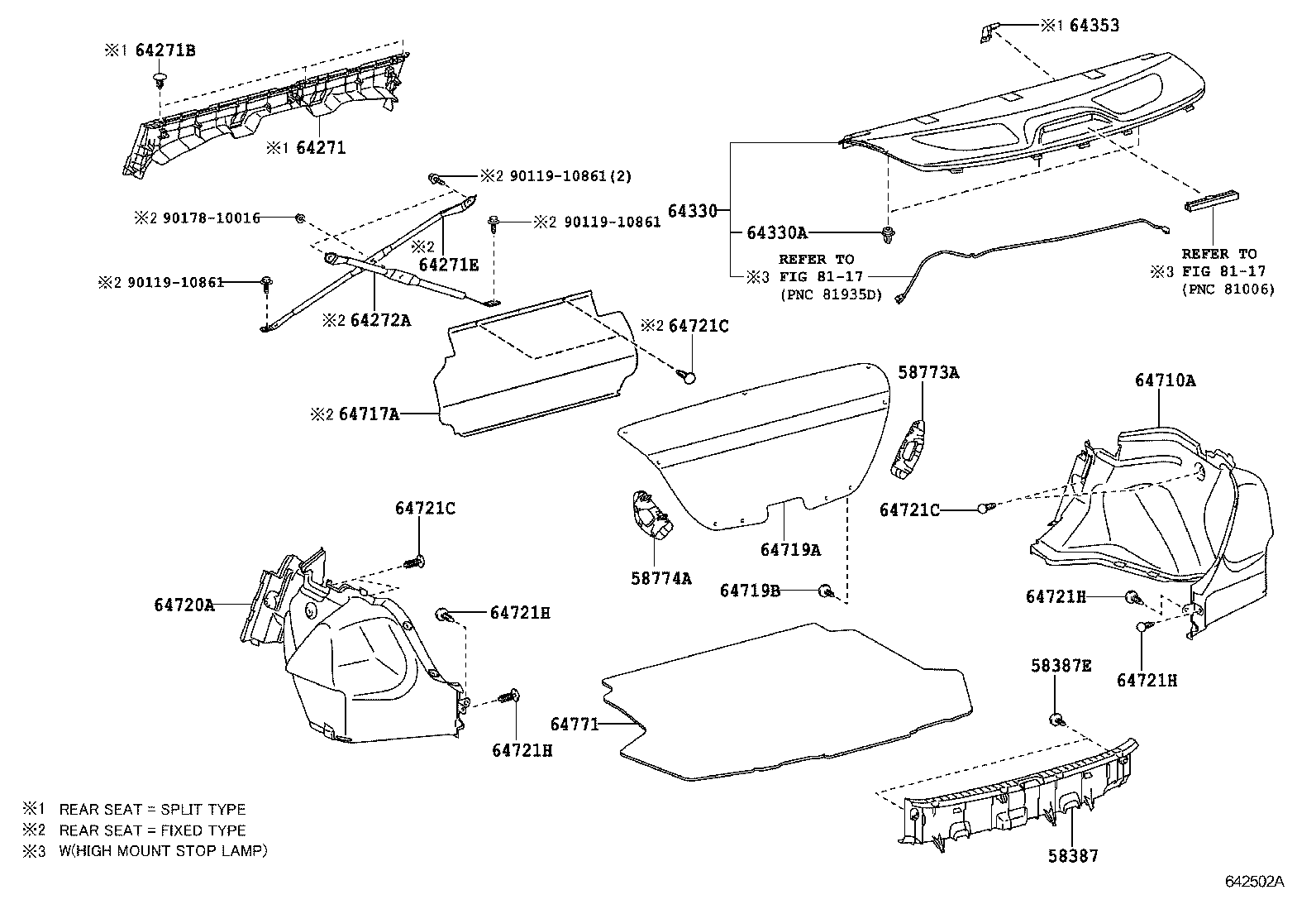 Toyota 58387-02150 PLATE, REAR FLOOR FINISH