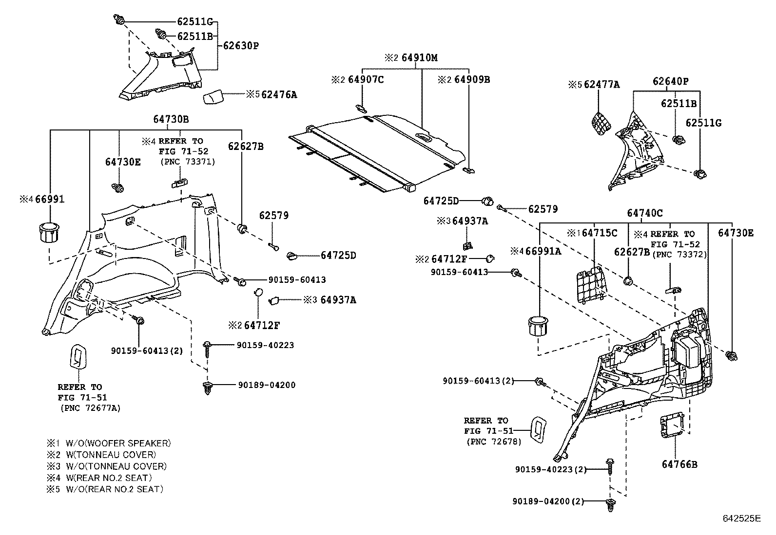 62178-60030 BRACKET, CURTAIN SHIELD AIR BAG, LH product image