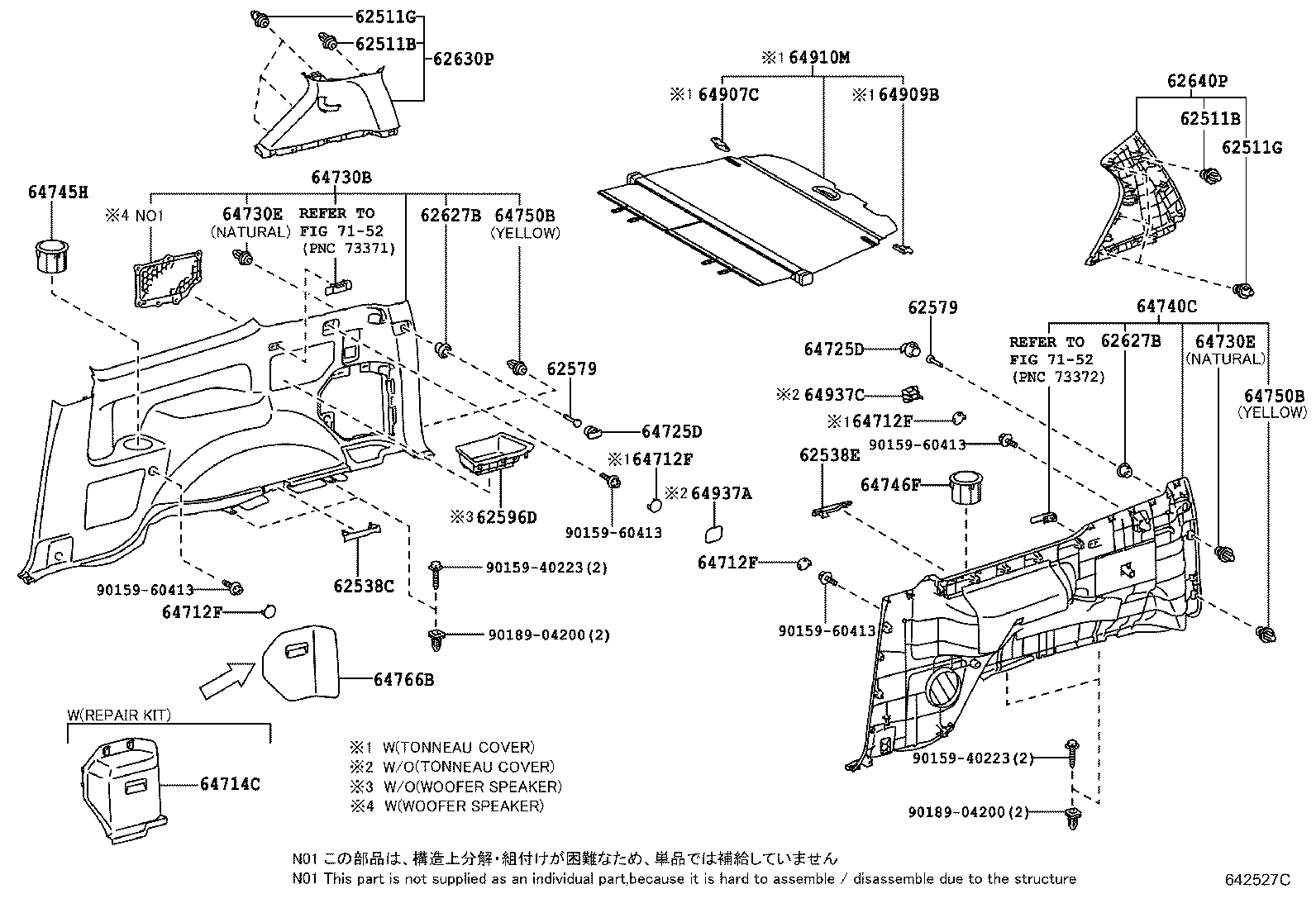 62178-60030 BRACKET, CURTAIN SHIELD AIR BAG, LH product image