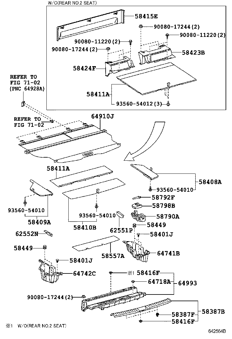 Toyota 64745-0E040-C0 COVER, REAR COMBINATION LAMP SERVICE, RH