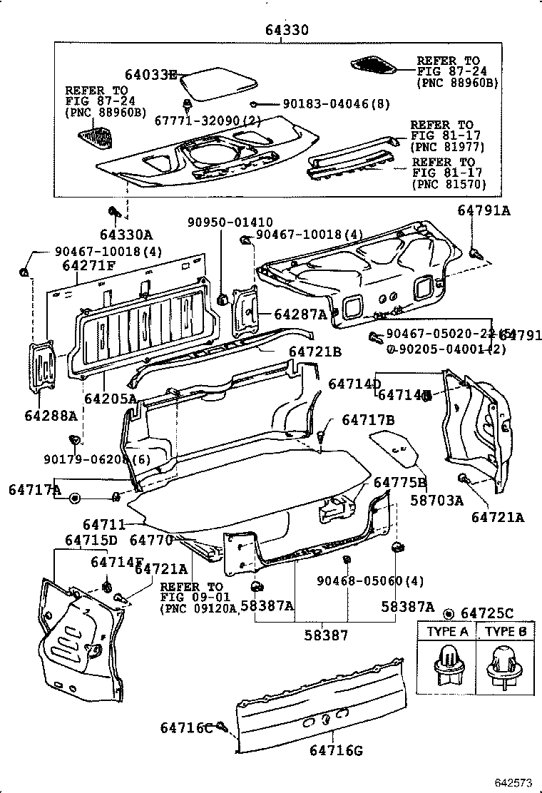 58703-30120 COVER SUB-ASSY, LUGGAGE COMPARTMENT SIDE, RH product image