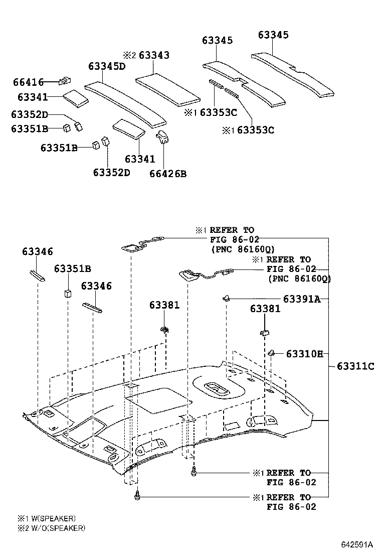 63341-0N010 PAD, ROOF SILENCER, NO.1 product image