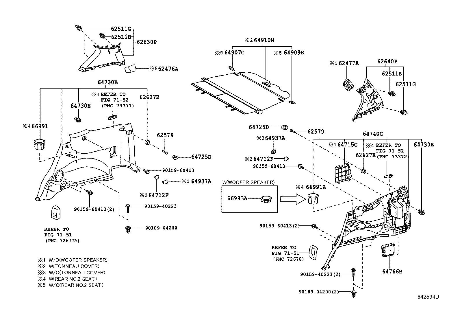 62170-60140 AIR BAG ASSY, CURTAIN SHIELD, RH product image