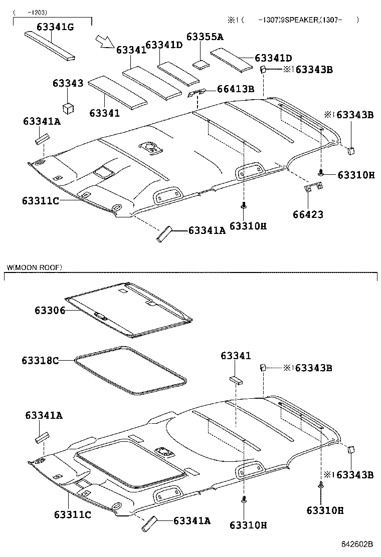 63341-12270 PAD, ROOF SILENCER product image